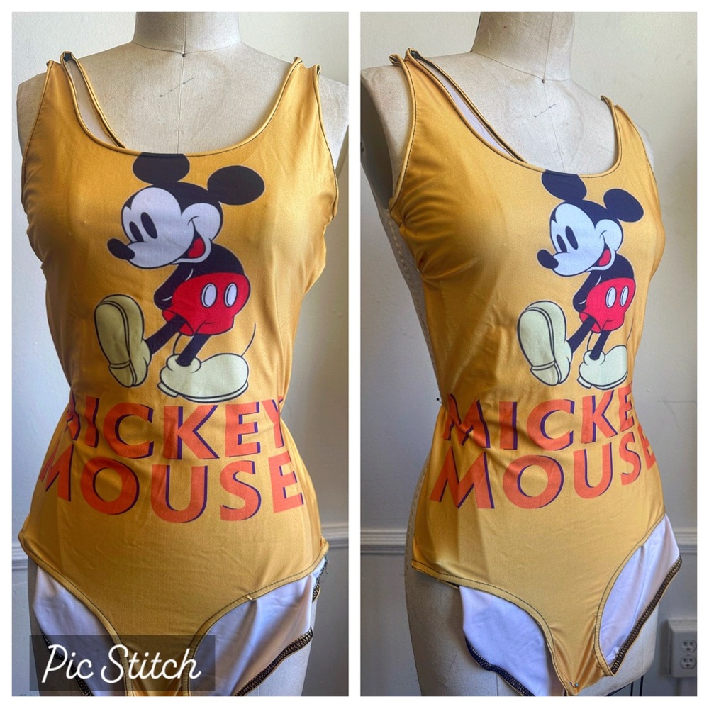 Disney Yellow Mickey Mouse One Piece Swimsuit